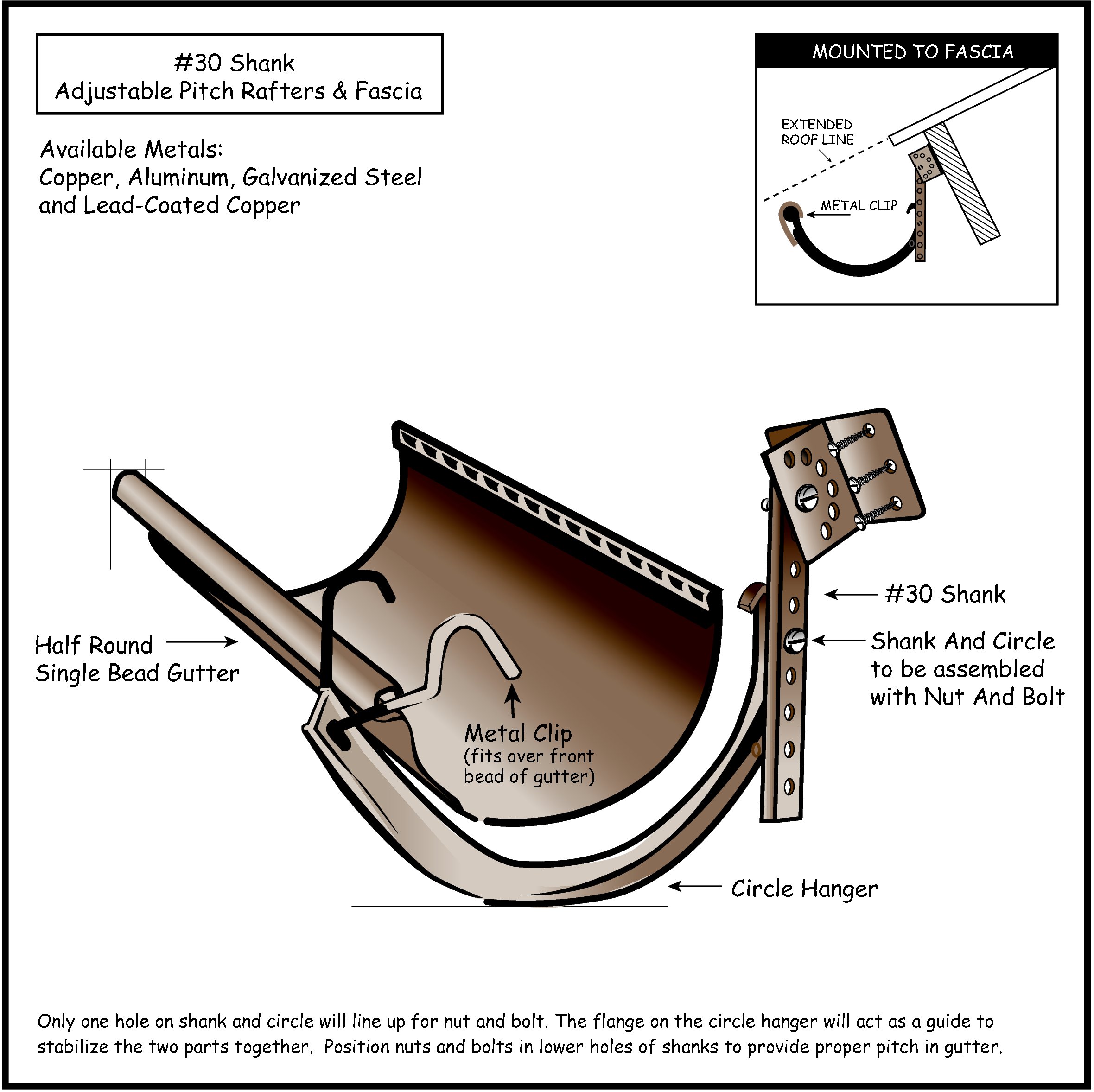 30 Shank Application for Adjustable Pitch Rafters and Fascia